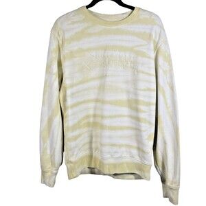 Saturdays New York City Size L Mens Yellow Tye Dye Sweatshirt Sweater - EUC